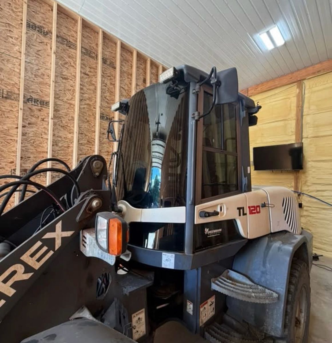 Window tint job: Terex wheel loader